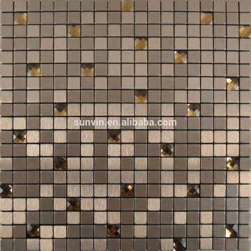 4 mm brown aluminum metal mosaic tile for kitchen