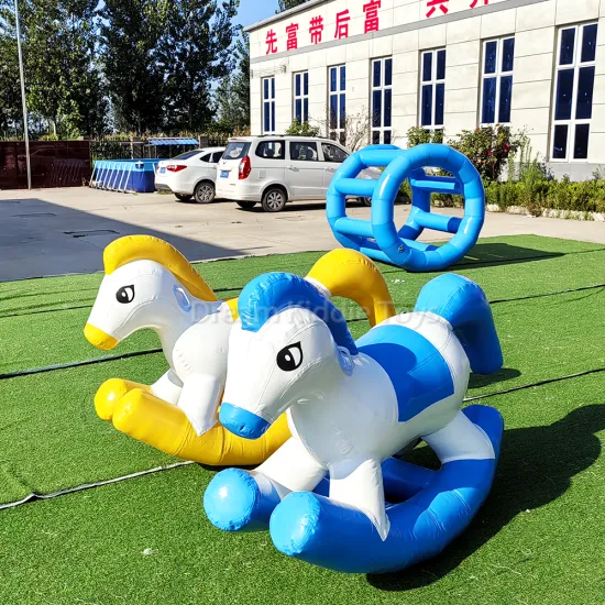 Customized PVC Outdoor Carnival Games: Rocking Horses & Inflatable Toys for Kids