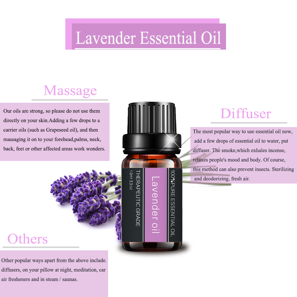 100%Pure Lavender Essential Oil Skin Care Body Massage