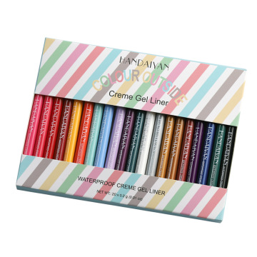 Quick Drying Waterproof 20 Piece Color Eyeliner Pencil Set