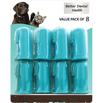 Escova de dedo de silicone de cão de gato personalizado