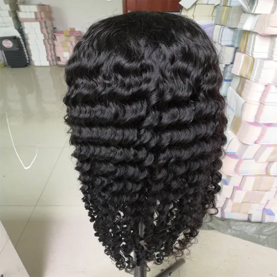 Natrual Black Blonde Highlights Wig Deep Wave Curly Pre Plucked HD Transparent Lace Front Raw Virgin Human Hair Wigs