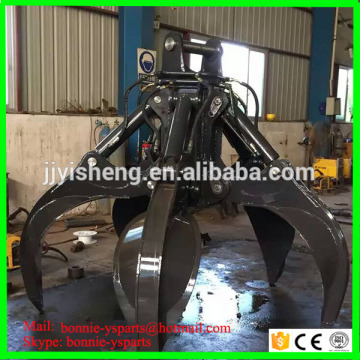 Professional supply volvo hyundai hydraulic and mechanical excavator grab bucket