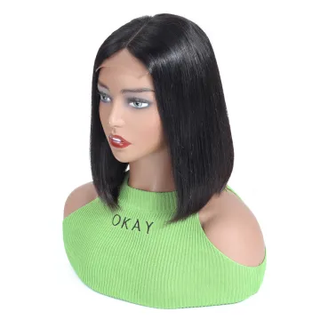 Human Hair Factory Vendor Yeswigs Top Quality Lace Front Human Hair Wigs Short Bob Cut Peruvian Straight Human Hair Bob Wigs