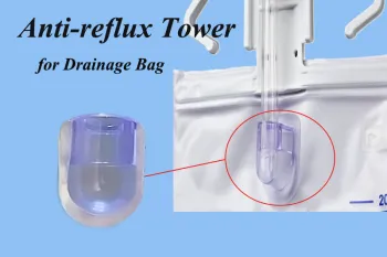 Anti-reflux Tower for Drainage bag