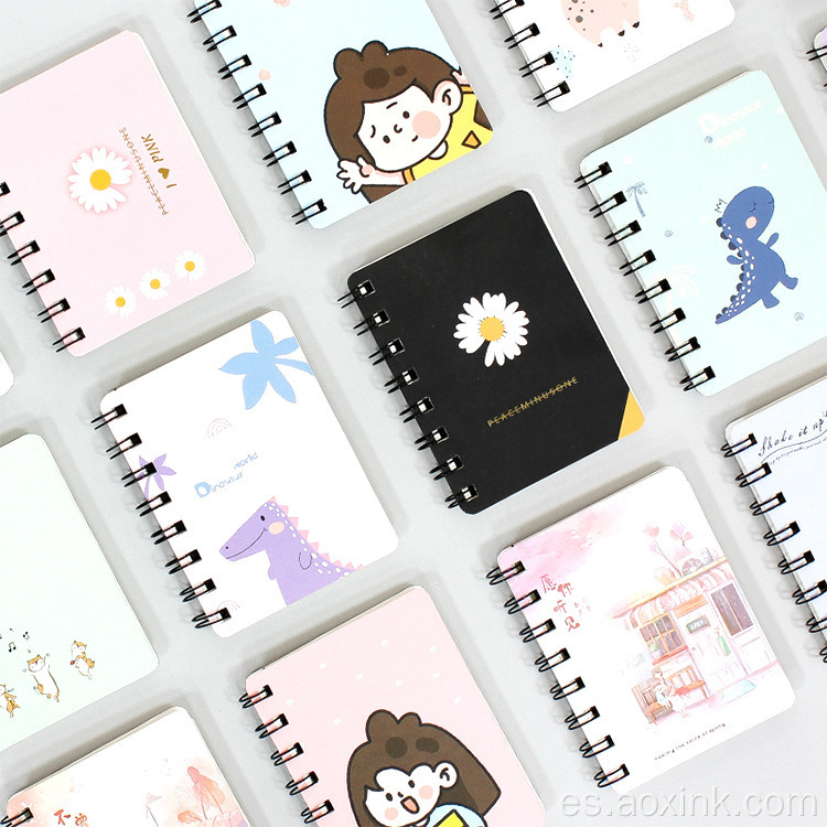 Notebook de caricatura de dibujos animados personalizados A7 Spiral Notebook