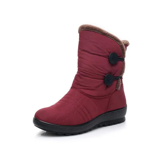 Waterproof cloth with cow tendon sole snow boots