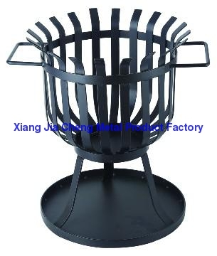 Outdoor Firebasket Slats Firebasket With Tray