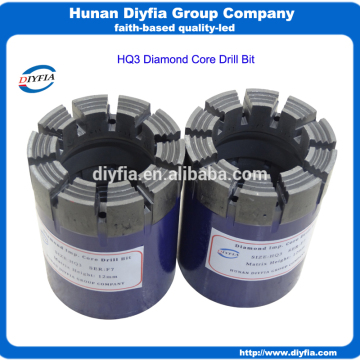 HQ3 impregnated well diamond core drill bits for sale
