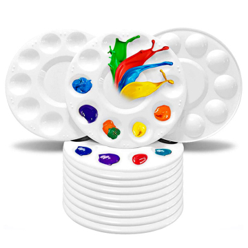 Plastic Watercolor Mixing Tray with 10 Wells for Kids Painting