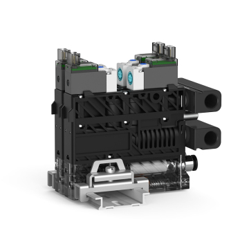 Multilink lightweight and high flow rate integrated vacuum pump unit without meter