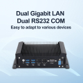 Intel-core dual Ethernet dual Dual com mini PC Industrial