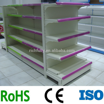 Low price beautiful CE certificate steel supermarket pharmacy shelves for sale
