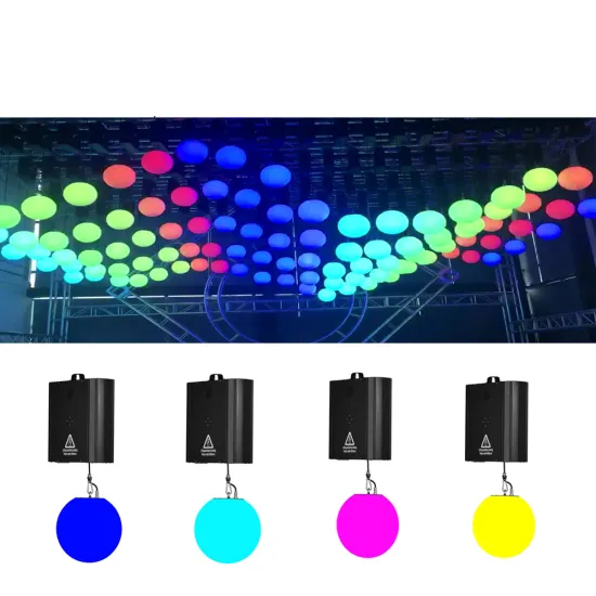 China Supplier Factory Price DMX 3D RGB Kinetic Lights with Winch and Motorized LED Lift Balls
