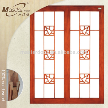 New designs interior wooden glass door for balcony