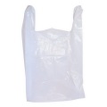 Cheap Clear Plastic Recycled Supermarket Packaging Bag Handle Shopping Grocery Bag