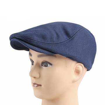Spring Autumn Men's Retro Solid Peaked Beret Hat for Women Protection