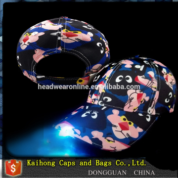 2016 Hot selling LED baseball cap with LED light on the visor
