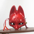 Máscara de plástico PVC de meia face de anime japonês Fox
