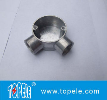 25mm / 32mm Bs Electrical Conduit Galvanized Aluminum Circular Junction Box For Conduit Fitting