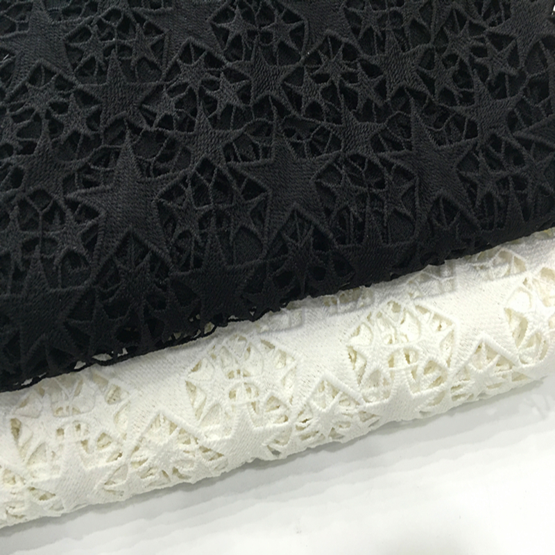 Mat Poly Yarn Guipure Embroidery Fabric