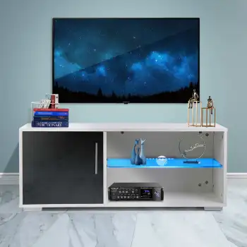 39 Inch High Gloss LED TV Stands Cabinet Modern TV Unit Bracket with Drawers Living Room Furniture Detachable Home Furnishings