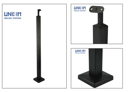 Matte black stainless steel handrail bracket hardware