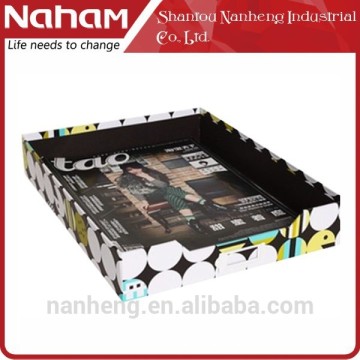 NAHAM Dots Cardboard Office Desk Organizer Document Tray