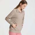 Новый дизайн с длинным рукавом Zip Women Hoodies Tops