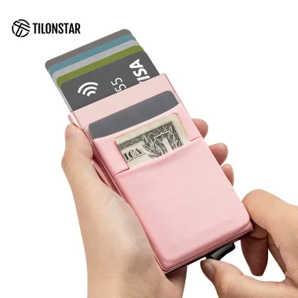 Metal Card Holder with Pop-Up Cell Phone Slot: A Stick-On Wallet for Your Phone