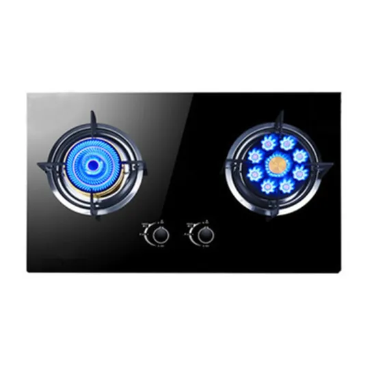 Best Price Built-in Tempered Glass Double Burner Gas Cooktop for Restaurants