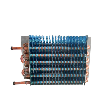 Copper tube and aluminum fin condenser evaporator for juice machines