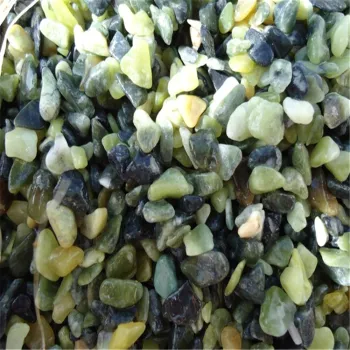 China factory wholesale price green jade gravel and crushed stone for garden landscaping