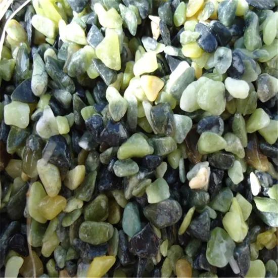 China factory wholesale price green jade gravel and crushed stone for garden landscaping