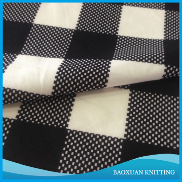 100%Rayon Scuba Fabric Printed With Checked Fabric