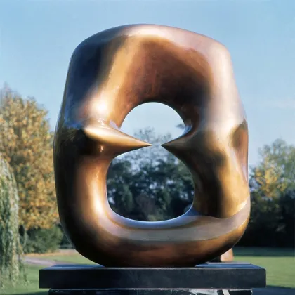 Custom modern garden art bronze abstract metal henry moore sculpture