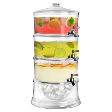3-Tank Plastic Insulated Beverage Dispenser - Cold Drink & Juice Dispenser