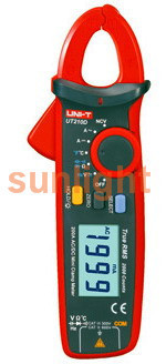 Mini Clamp Multimeter, AC/DC/Resistance/Frequency/Capacitance/Temperature Clamp Meter, True RMS 200A, UT210D