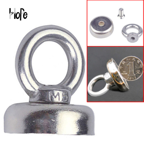 Neodymium magnet buy with countersunk hole and eyebolt