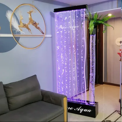 Modern S Shape Acrylic Water Bubble LED Lighting Furniture Movable Panel