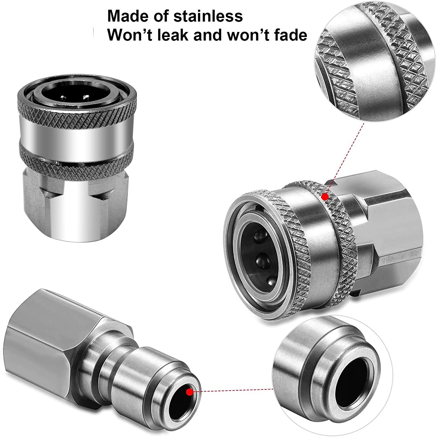 Neuankömmlinge Neueste Design Car Wäsche Edelstahl Silberadapter