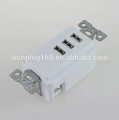 2015 Three USB Cooper Wiring Devices 20 Amp White Decorator Application GFCI Outlet