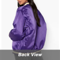 Jaket besbol wanita fesyen ungu