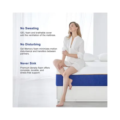 Gel Purple Memory Foam Mattress In A Box