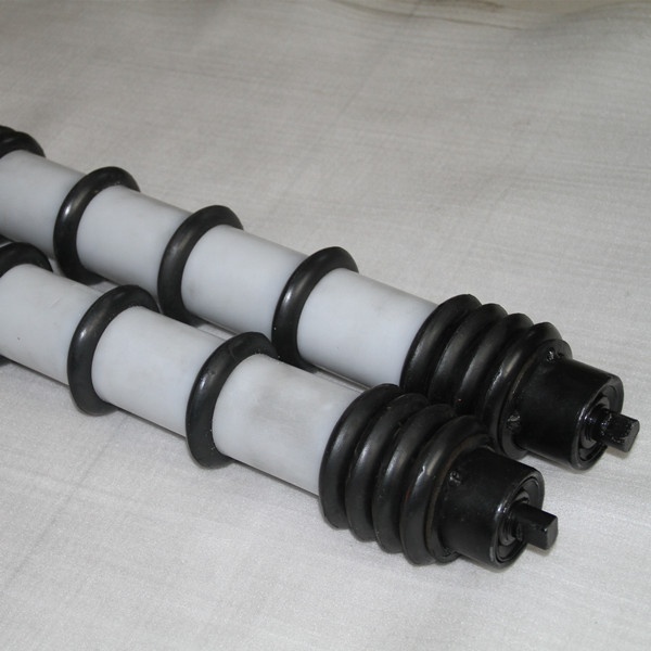133mm Dia Rubber Disc Spiral Return Idler for Mine Conveyor System