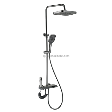 X9217SS1 Messing thermostatischer Wasserhahn mit ABS -Sprühgerät und Edelstahlrohr