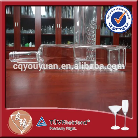 Diamond Shape Decorative Square 75CL Bottles Rectangular Vodka Bottle