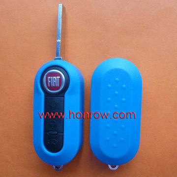 Blue Color 3 button Flip Remote Car Key Fiat Case Shell Cover for FIAT car key