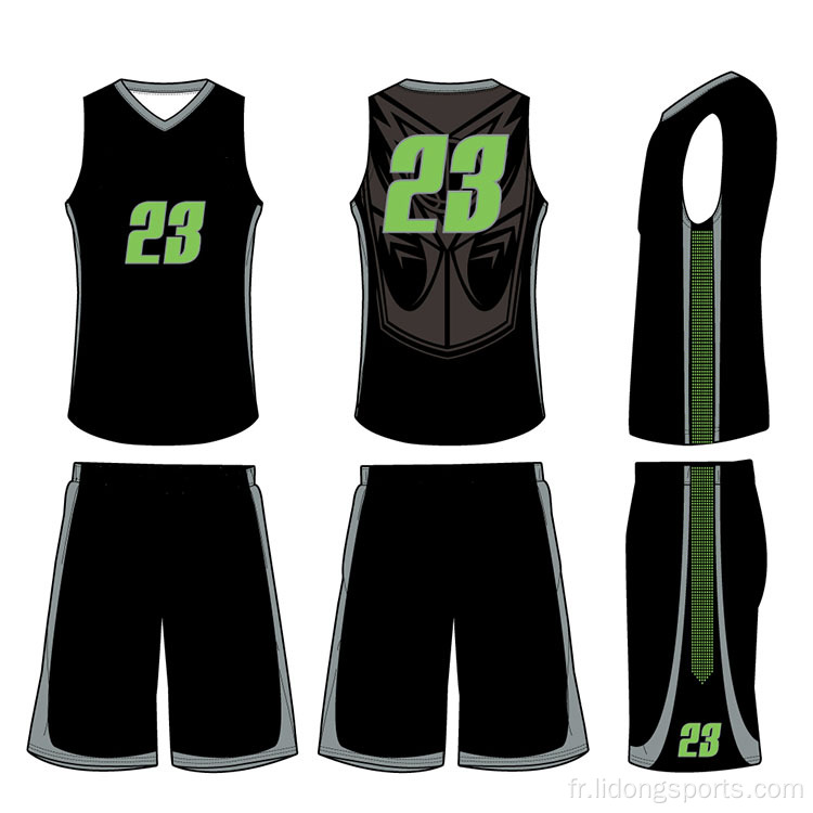 Uniforme de basket-ball de conception sur mesure rapide sec