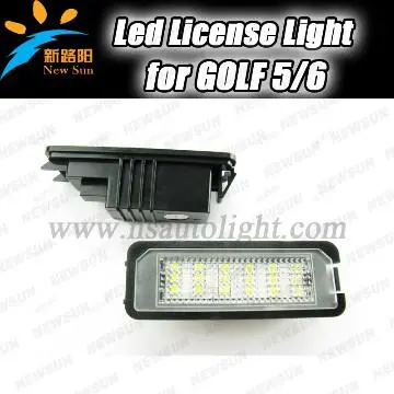 LED Rear License Number Plate Lamp Light for VolksWagen Golf 5 Golf6